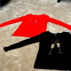 Loft outlet holiday long sleeve t shirts
